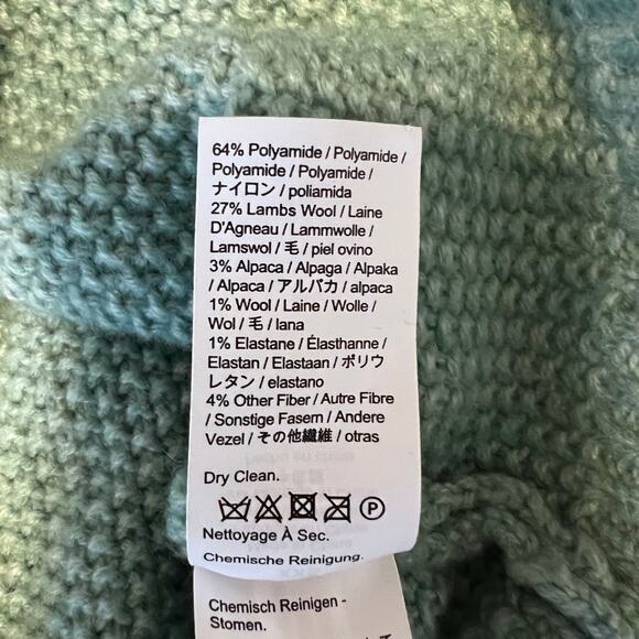 J.Crew Zigzag Fair Isle Sweater Lambswool Blend In Aqua Women's XXS - Picture 8 of 8